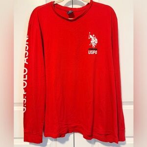 U.S. Polo Assn. Men’s Red Long Sleeve Logo Graphic Tee Shirt Size XL
